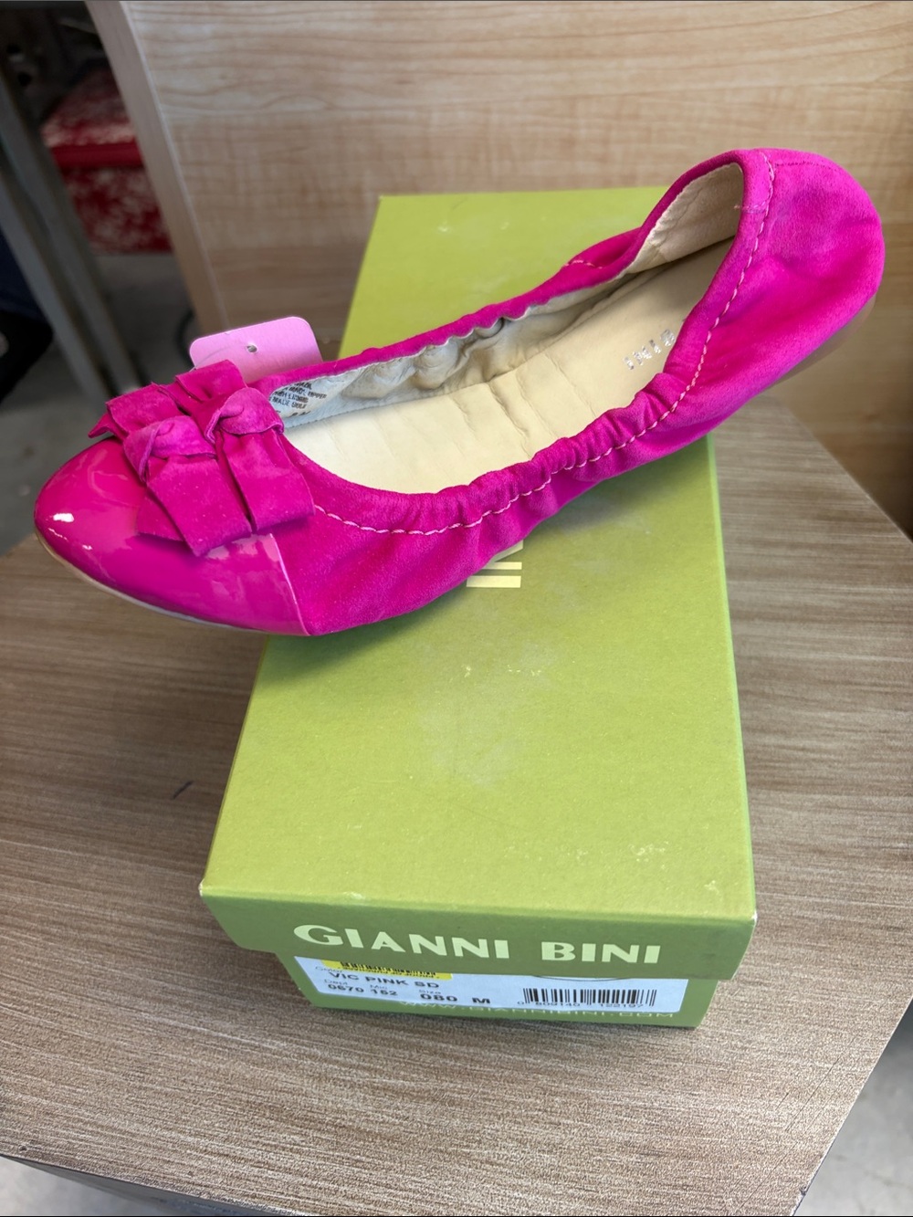 Gianni Bini Fuchsia Bow Ballet Flat VS5PGY